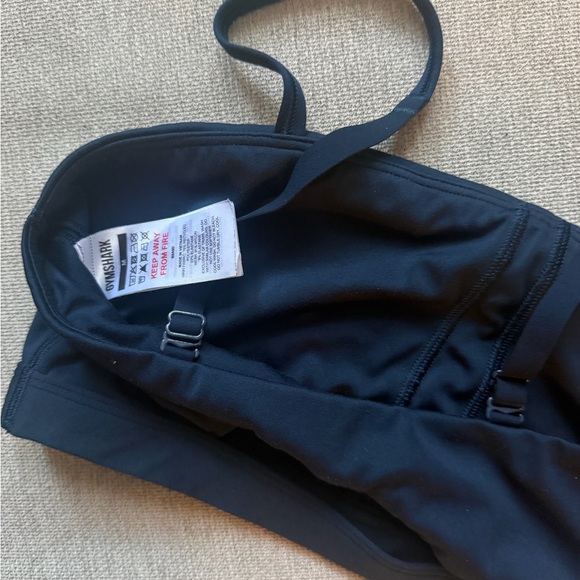 Gymshark Blue Seamless Crop Bralette with Thin Straps - Picture 4 of 4